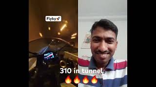 310 speed in tunnel  🔥🔥🔥😯😯 short treanding shortvedio bike rider cars [upl. by Agustin718]