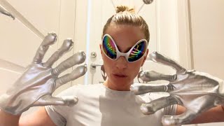 ASMR Close Up Alien Face Examination👽 lens fogging spit painting face tracing  more [upl. by Dante911]