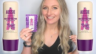 AUSSIE 3 MINUTE MIRACLE RECONSTRUCTOR HAIR MASK REVIEW [upl. by Gardal]