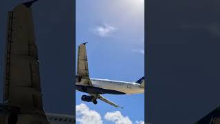 Quick Landing Planes Arriving at Saint Maarten Intl 2 touristiqueproductions youtubeshorts [upl. by Ademla]