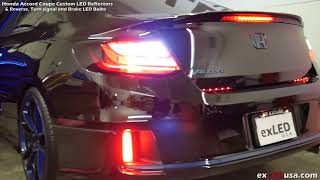 exLEDusa Honda Accord Coupe Custom LED Reflectors [upl. by Luapnhoj]