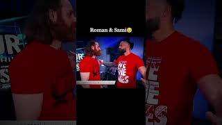 Roman Reigns hugs Sami Zayn 🥹 shorts romanreigns wwe trending [upl. by Neisa]