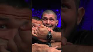 Khabib chokes Umar Nurmagomedov in excitement 😂 bellatorsandiego [upl. by Duthie]