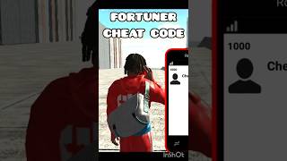 FORTUNER CHEAT CODE IN INDIAN BIKE DRIVING 3D shorts [upl. by Oren]