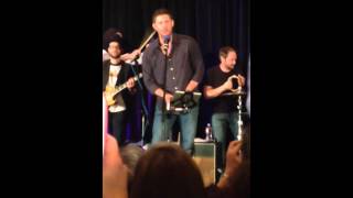 2014 Dallas conJensen Ackles and Rob Benedict singing [upl. by Acinoda645]