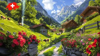 Treib Emmetten Switzerland 🇨🇭 Most Beautiful Places in Switzerland 🌷 Lake Lucerne 4K walking tour [upl. by Baillie708]