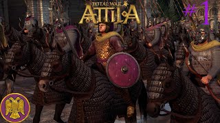 GODS NEW CITY Attila total war Eastern Roman Empire Ep1 Radious Mod [upl. by Ainattirb]