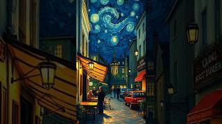 Famous Paintings in Motion  Van Gogh’s Starry Night amp More 🌌✨ai art aesthetic starrynight new [upl. by Kerwon]