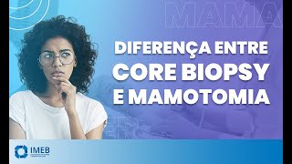 Qual a diferença entre Core biopsy e Mamotomia  IMEB [upl. by Kezer]