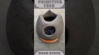 Build a Traditional Wood Stove with Mud amp Earthen Pots 🏺🔥  DIY Primitive Stove Tutorial shorts [upl. by Ainitsirk148]