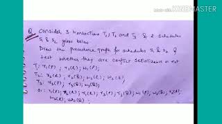 Check given schedules are conflict Serializable or not  lecture148DBMS [upl. by Hana]