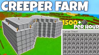 BEST 120 CREEPER FARM TUTORIAL in Minecraft Bedrock MCPE [upl. by Nosnor503]