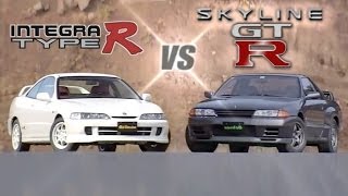 ENG CC FWD vs 4WD  Integra Type R DC2 200Hp vs Skyline R32 GTR 280Hp HV24 [upl. by Aramat448]