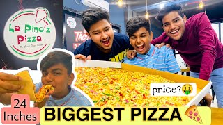 BIGGEST PIZZA EVER 🍕😋  La pinoz pizza  MONSTER PIZZA  24 INCH  PRICE [upl. by Baillie]