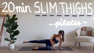 20MIN slim thighs pilates workout  tone amp lengthen legs  no equipment  LIDIAVMERA [upl. by Ilah464]