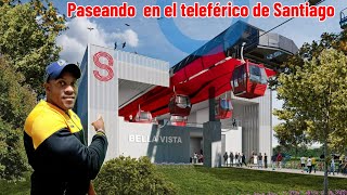 Viajando en el teleférico de Santiago después de la inauguración TelefericodeSantiago [upl. by Eintroc335]