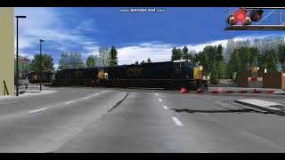 Trainz 2022 CSX C318 heads south past Downtown Kingstree [upl. by Ahsetel267]