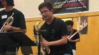 Alex Hahns Combo Laffayette Jazz Workshop 2024 Tenor Sax solo [upl. by Cirdet]