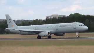 BELGIAN AIR FORCE  A321 CSTRJ  Landing and Takeoff  Hamburg Airport [upl. by Dorren]