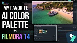 FILMORA 14 MY FAVORITE AI COLOR PALETTE FOR MEMORABLE VIDEOS  FILMORA 14 TUTORIAL [upl. by Lazaro]