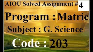 AIOU Code 203 Solved Assignment No 4 Autumn 2024  Baloch Academy [upl. by Hayarahs]