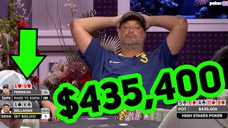 Eric Persson Tries Massive Bluff vs JeanRobert Bellande in 435400 Pot on High Stakes Poker [upl. by Fillbert210]