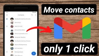 How to Move mobile contacts to gmail account move contacts to google account [upl. by Hazeefah]