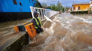 Street Drainage Dilemma Unclogging Clogged Drains After Heavy Rains [upl. by Earezed129]