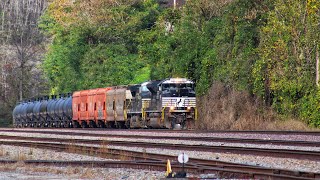 Norfolk Southern 143 rolls South through Oakdale Tennessee on 11824 [upl. by Llehsim]