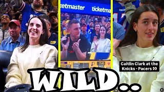 Caitlin Clark Gets Massive Cheers Courtside Commentators’ Hilarious Reactions 😂 [upl. by Chryste127]