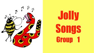 Jolly Songs Group 1 quotsquot quotaquot quottquot quotiquot quotnquot quotpquot with actions and letter formations [upl. by Temhem249]