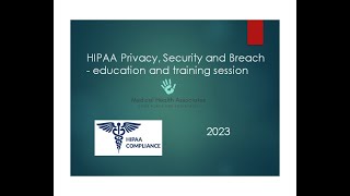 2023 HIPAA PRIVACY SECURITY amp BREACH [upl. by Davison450]