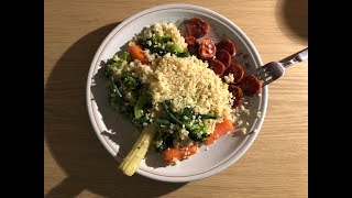 Cooking with Anosmia Smell loss due to Covid19 Chorizo Bulgur Wheat Vegetables [upl. by Nnaeilsel]