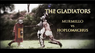 GLADIATOR COMBAT MURMILLO vs HOPLOMACHUS Ancient Roman Gladiator Combat [upl. by Nadnerb]