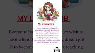 My Dream Job  Short Essay for Beginners essaywriting education ytshorts [upl. by Esom]