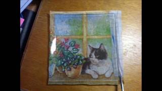 How to do Serviette Decoupage on glass plates [upl. by Sousa]