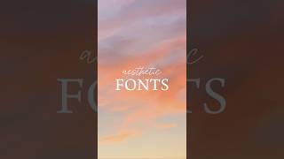 aesthetic fonts for your next design project ✨design aesthetic fonts art typo typography [upl. by Marlin]