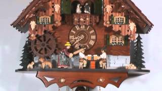 Cuckoo Clock 8daymovement ChaletStyle 40cm by Anton Schneider [upl. by Warfold]