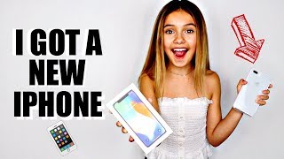 SHOPPING FOR AN IPHONE VLOG  What I got for my birthday 🎁📱 [upl. by Adnirak]