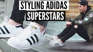 How To Style Adidas Superstars  Mens Fashion 2023 Spring Lookbook  Sneaker Comparison [upl. by Nalak975]