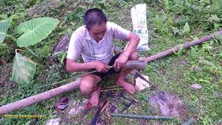 Primitive Technology Hydro Power Generator Homemade [upl. by Neyuh]