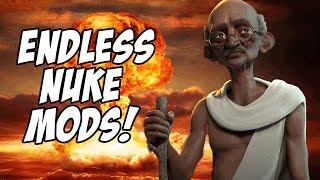 Endless Nuclear Fun  Civilization 6 Mods [upl. by Ilarin774]