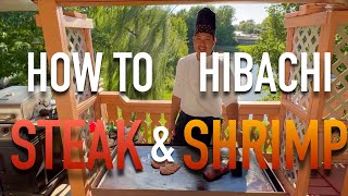 How to make hibachi at home  Steak and Shrimp Hibachi on Blackstone griddle [upl. by Nive973]