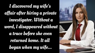 I discovered my wifes affair after hiring a private investigator Without a word I disappeared [upl. by Iredale]