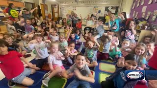 New Hampshire weather school visit Reeds Ferry Elementary in Merrimack [upl. by Wylde348]