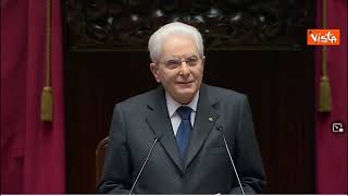 Mattarella quotNon posso sottrarmi alla nuova chiamata inattesaquot [upl. by Lingwood]