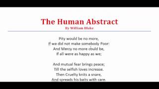 The Human Abstract By William Blake  অনার্স ২য় বর্ষ বাংলা  Romantic Poetry [upl. by Gasperoni]