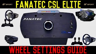 My Wheel Settings Guide For the Fanatec CSL Elite [upl. by Lleynad]