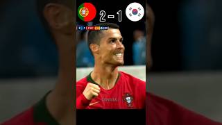 Portugal vs South Korea Ronaldo hattrick 🔥 imaginary world cup final ronaldo shorts football [upl. by Akinar]