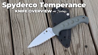 Spyderco Temperance Fixed Blade Knife  5Minute Review  Atlantic Knife [upl. by Mouldon338]